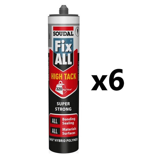 Soudal 6x Fix ALL High Tack - GREY (290ml)