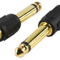 (Disc) Glaxio Adapter plug 6.35mm mono plug to phono socket (GOLD) AC-021GOLD LL IG1.LL.100 Stocked GETR