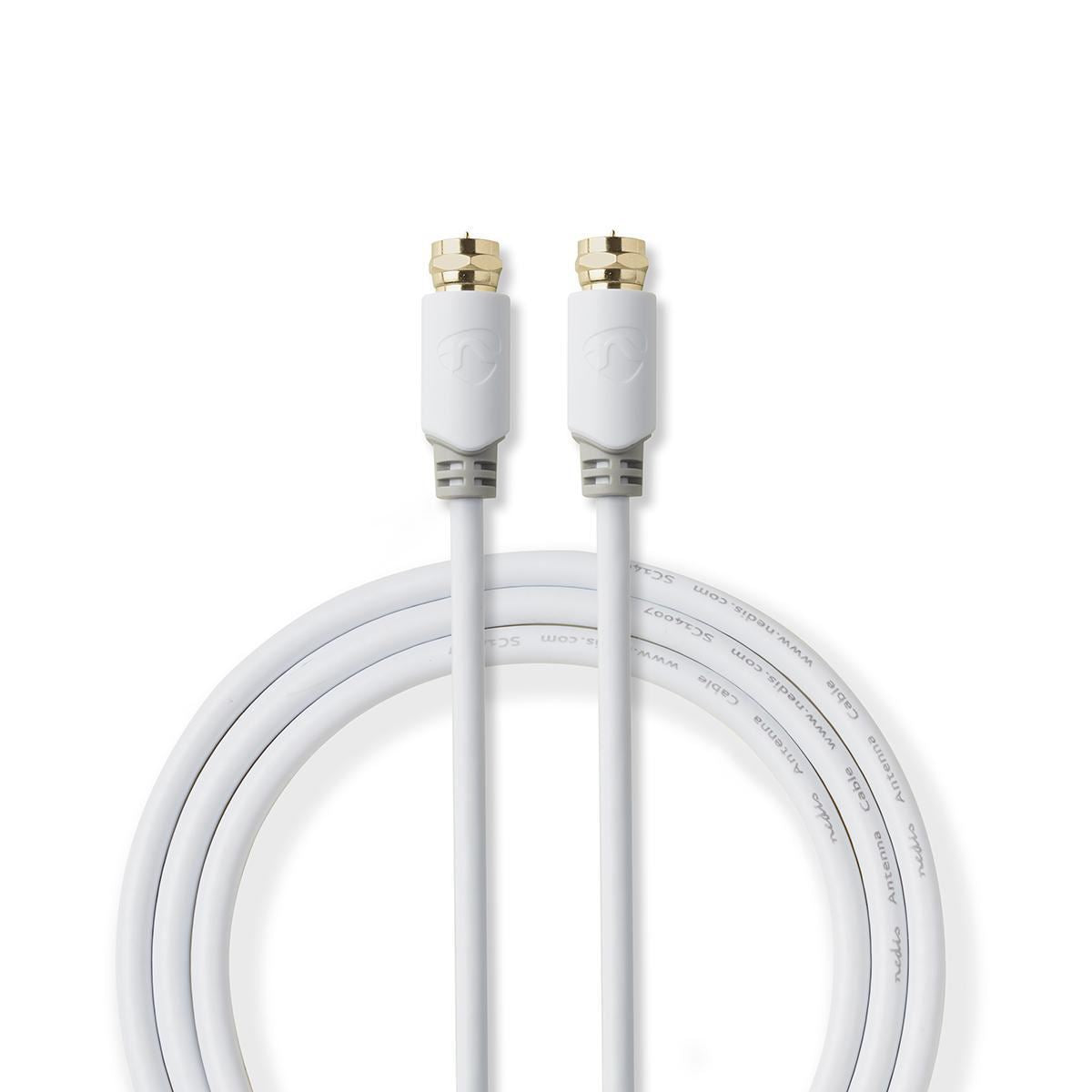 Nedis Satellite & Antenna Cable F Male to F Male 3m White - CSBW41000WT30