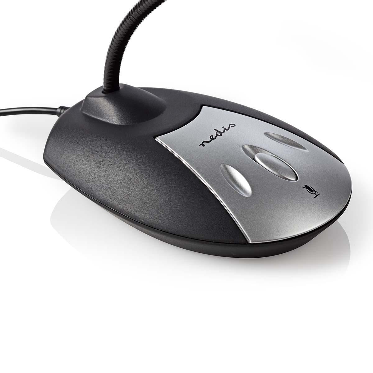 Nedis Wired Microphone USB Black/Grey MICDU100BK