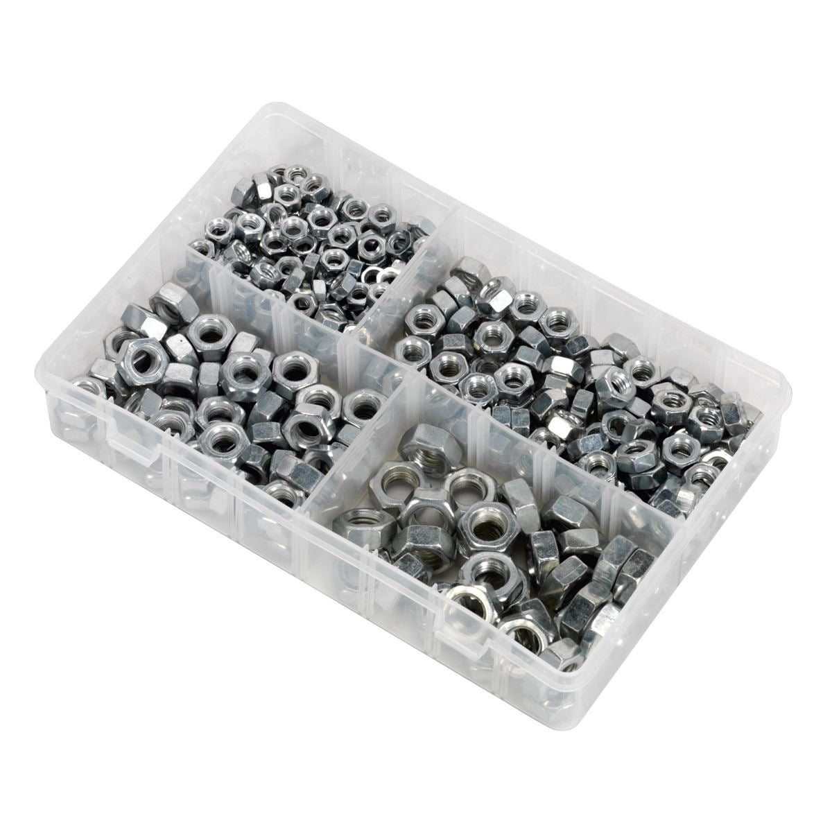 Sealey Steel Nut Assortment 320pc 1/4"-1/2"UNC AB030SN