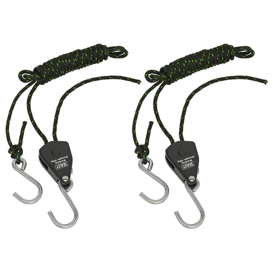Sealey Ratchet Parts Hanger/Tie Down 2m with S-Shaped Hooks - Pack of 2 VS0118