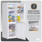 Baridi 70/30 Low Frost Fridge Freezer 157L Capacity - White DH252