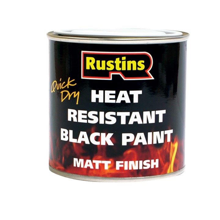 Rustins Heat Resistant Black Paint 250ml (Hrmb250)