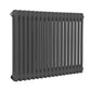 Baridi Horizontal Traditional 2 Column Radiator 600 x 832mm � Anthracite DH358