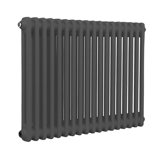 Baridi Horizontal Traditional 2 Column Radiator 600 x 832mm � Anthracite DH358