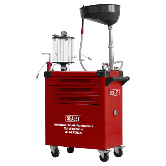 Sealey Mobile Multifunction Oil Station with 61pc Tool Set AK470DX