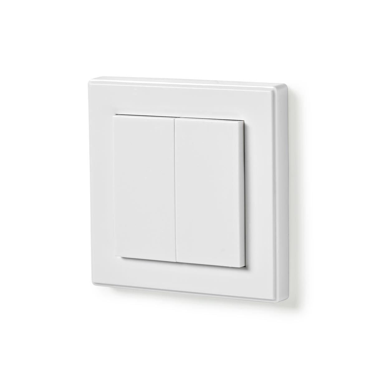 Nedis RF Double Wall Switch Single 433.92 MHz - Control one or multiple lights - RFWS20WT