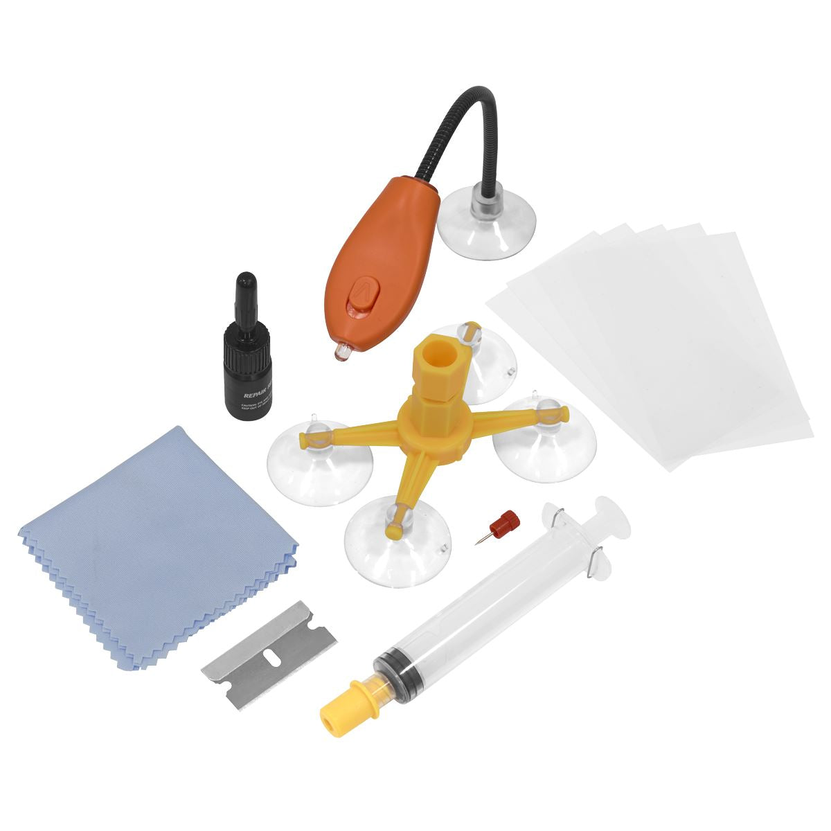 Sealey Windscreen Repair Kit with UV Light SCS902