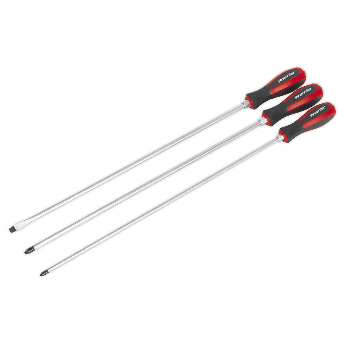 Sealey Screwdriver Set 3pc Hammer-Thru 450mm AK4935