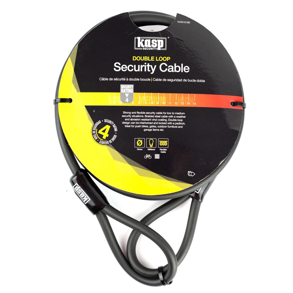 Kasp Double Loop Security Cable 10 x 1800mm K4551018D