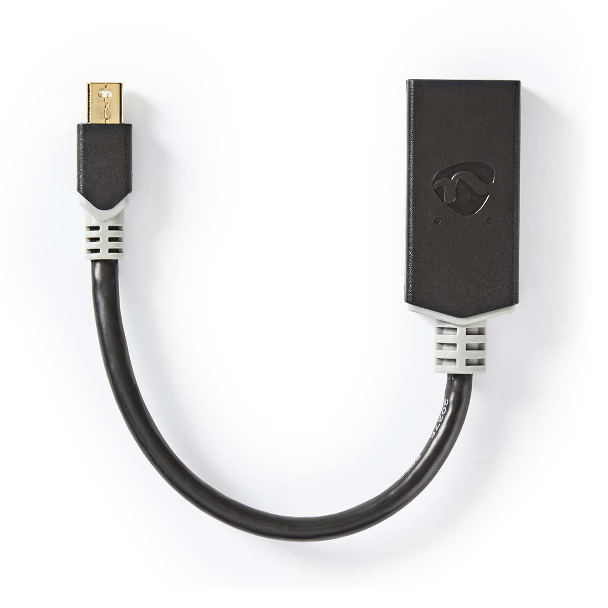 Nedis 1.4 Mini DisplayPort Male to HDMI Female Output 0.2m 20cm Anthracite Grey - CCBW37654AT02