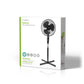 Nedis Stand Fan Diameter 40 cm 3-Speed Oscillation 45W Adjustable height Black
