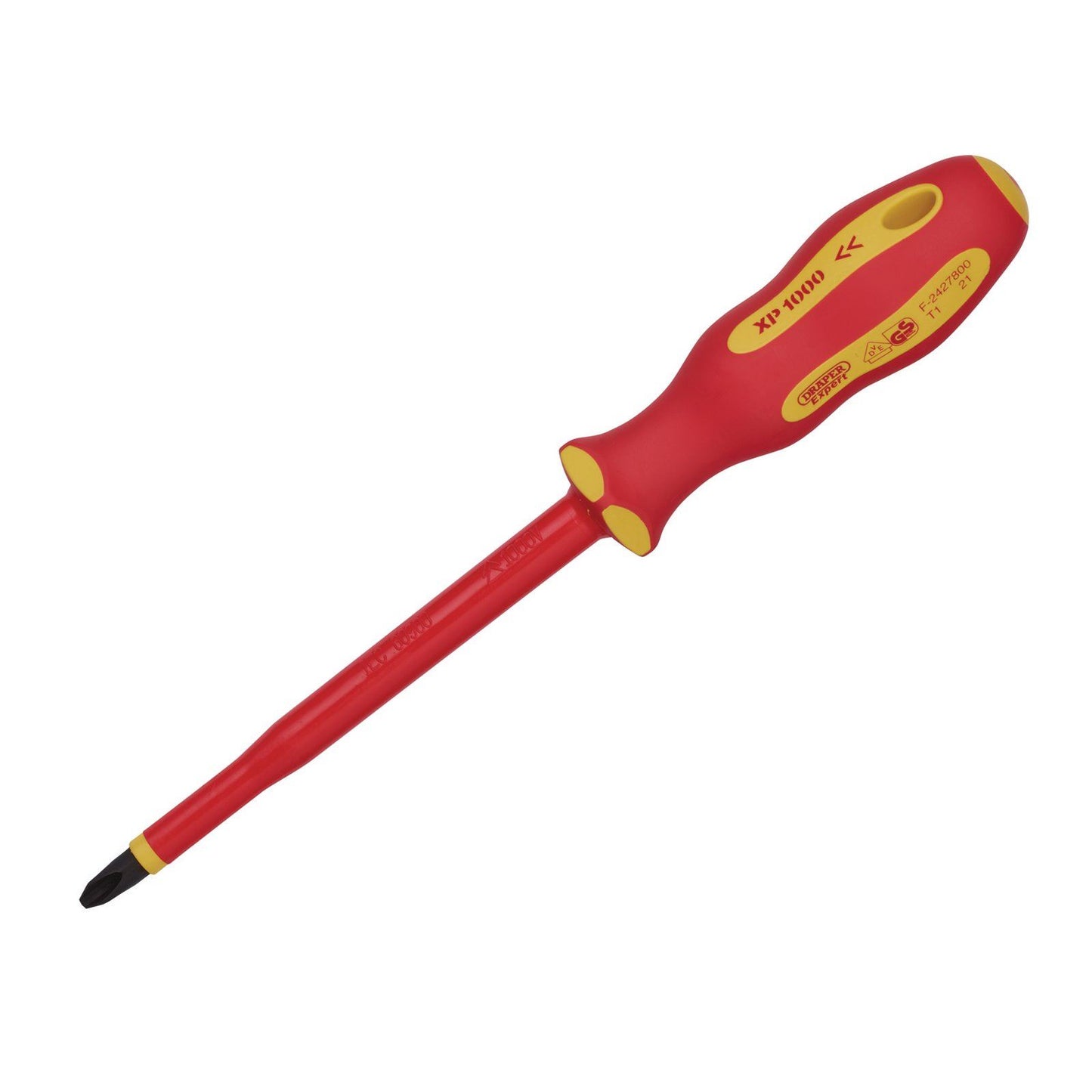 Draper 64427 Ergo Plus VDE No.0 x 60mm Cross Slot Screwdriver-VDE - 64433