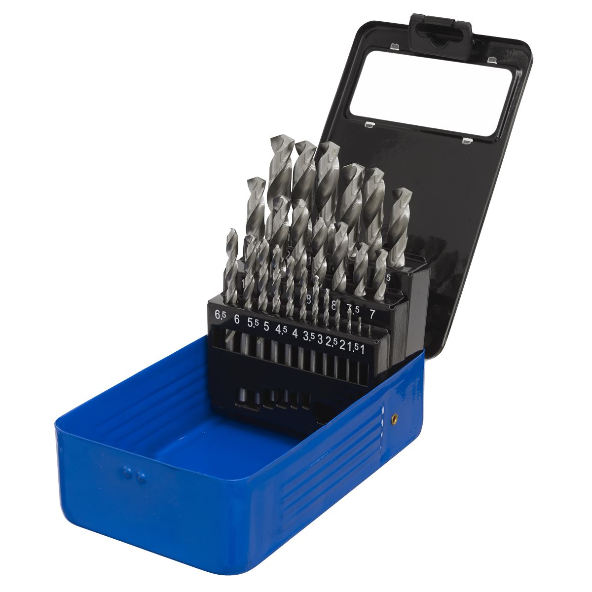 Sealey HSS Split Point Fully Ground Drill Bit Set 25pc Metric AK47251