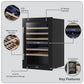 Baridi 57 Bottle Dual Zone Wine Fridge & Cooler 60cm DH118