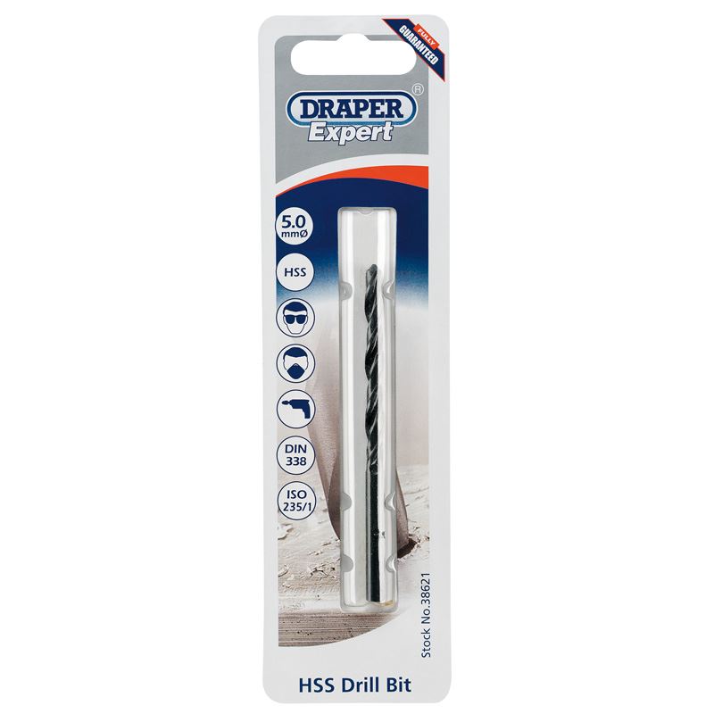 Draper HSS Drill Bit, 5.0mm H29MPB - 38621