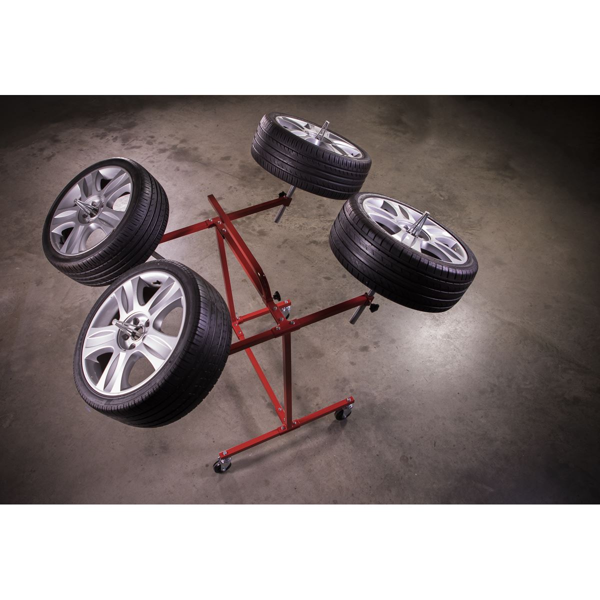Sealey Alloy Wheel Painting/Repair Stand Heavy-Duty-4 Wheel Capcty MK71