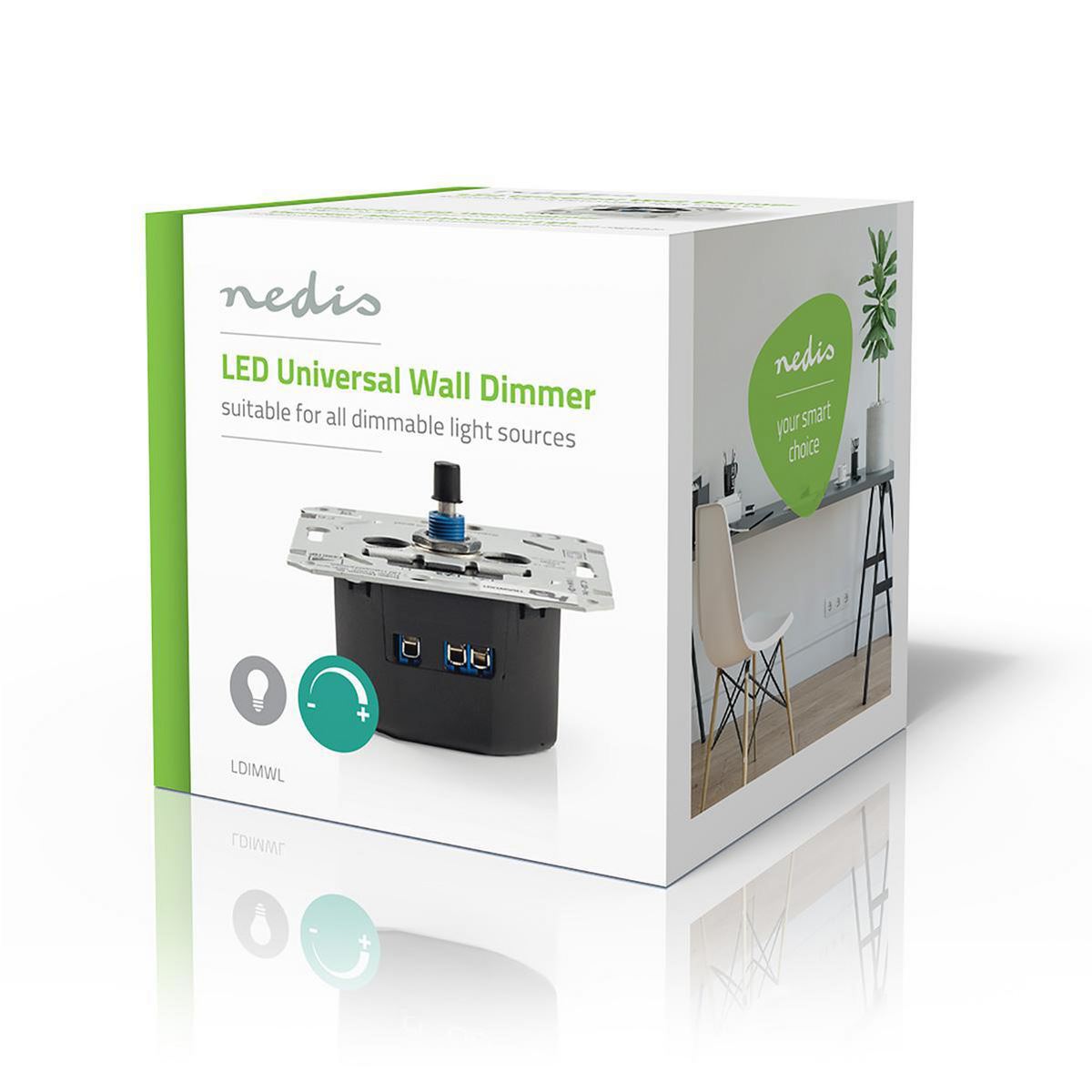 Nedis Light Dimmer Wall 1- 150W LDIMWL