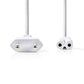 Nedis Power Cable Euro Plug to IEC-320-C7 3m White PCGP11040WT30
