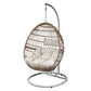Sealey Dellonda Egg Hanging Swing Chair, Wicker Rattan Basket, Steel Frame, Single DG60