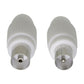 Glaxio Coax Connector Coax Male + Coax Female 2 Pcs White Connectors & Plugs - VLSB40999W