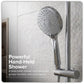 Baridi Thermostatic Shower Mixer Set, 20cm Round Head, Adjustable Rail - Chrome DH314