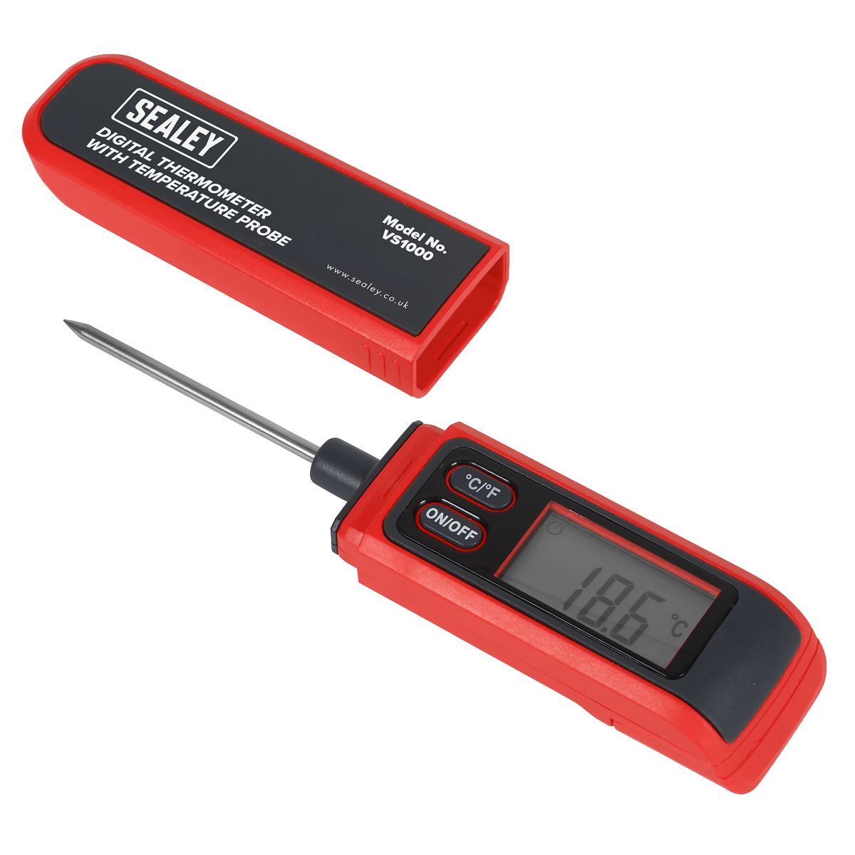 Sealey Digital Thermometer with Temperature Probe VS1000