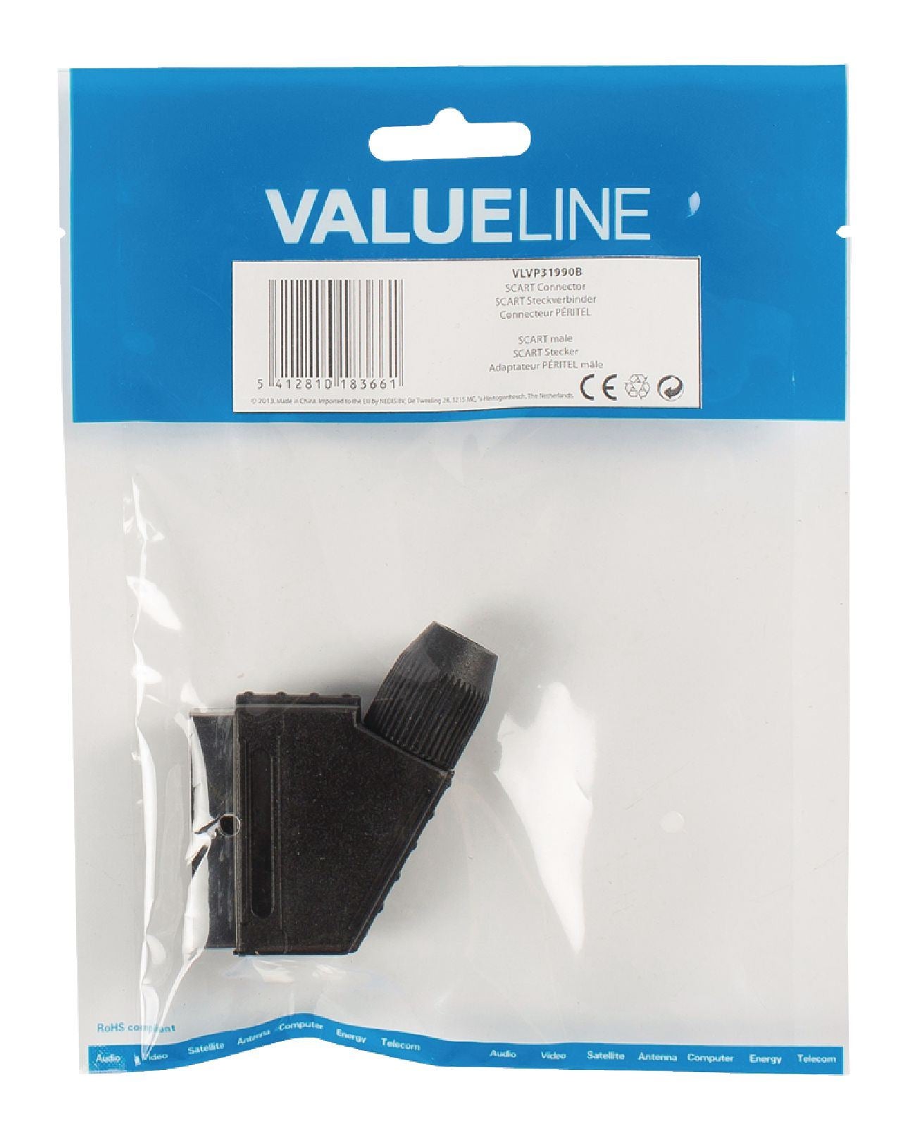 Glaxio® Scart Connector Scart Male (Black)