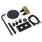 Baridi Concealed Thermostatic Shower Set, 20cm Round Head & Hand Shower - Black