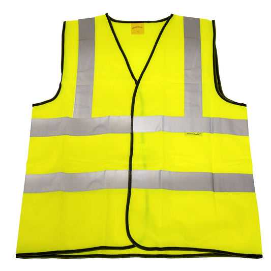 Sealey Hi-Vis Waistcoat (Site and Road Use) Yellow - Large 9804L