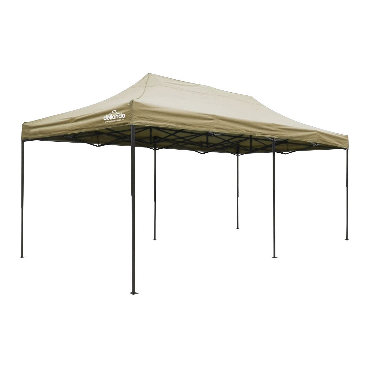 Sealey Dellonda Premium 3x6m Pop-Up Gazebo, Heavy Duty, PVC Coated, Water Resistant Fabric Supplied with Carry Bag, Rope, Stakes & Weight Bags - Beige Canopy DG138