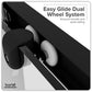 Baridi Sliding Shower Door 1000 x 1850mm, 6mm Tempered Glass, Reversible - Black