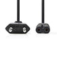 Nedis Power Cable Euro Plug to IEC-320-C7 2m Black PCGP11040BK20