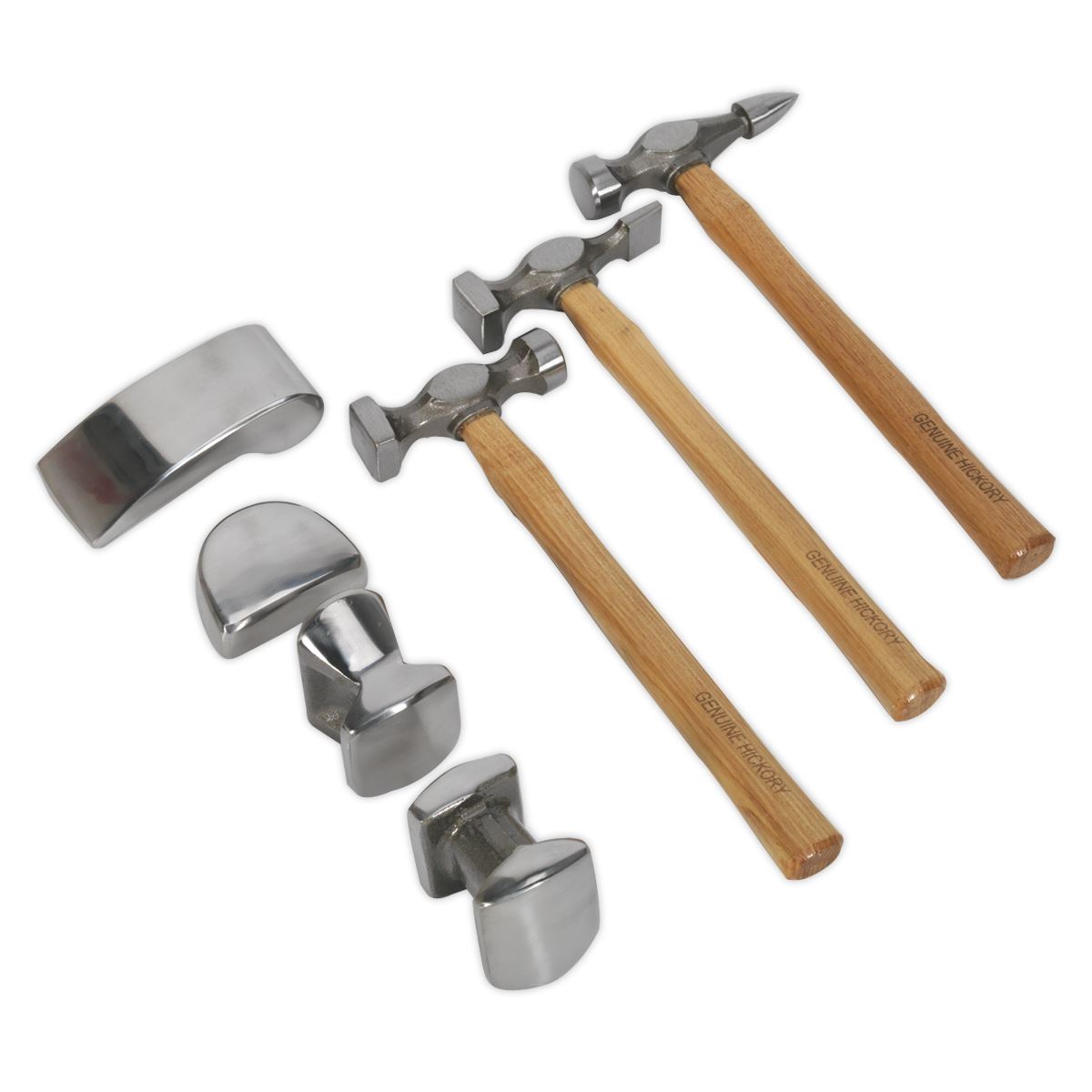 Sealey Panel Beating Set 7pc Drop-Forged Hickory Shafts CB507