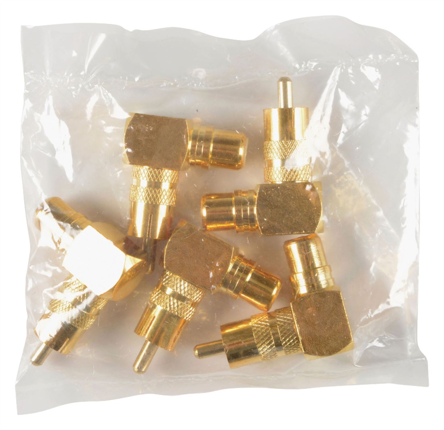 Glaxio® Adapter Plug angled RCA Plug to RCA Socket (GOLD)