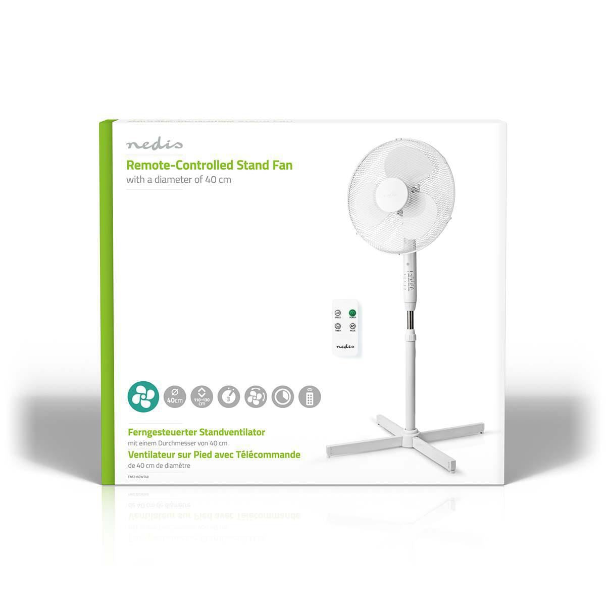 Nedis Stand Fan Diameter 40cm 3-Speed Oscillation 40W Adjustable height