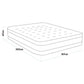 Sealey Dellonda, Queen, Inflatable High Raised Flocked Air Bed, with Removable Rapid-Air Electric Pump, Carry Bag, Self Inflation/Deflation and Coil Beam Construction, For Home and Camping, 203x157x47cm, DL145 DL145