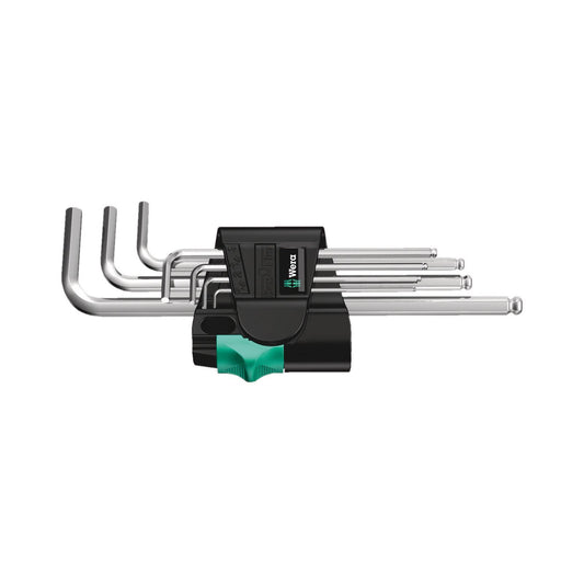Wera 950Pkl/7Smn Hex Key Set 1.5-6 Long Ballend Chrome Plated 7Pc 022181