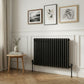 Baridi Horizontal Traditional 2 Column Radiator 600 x 832mm � Black DH363