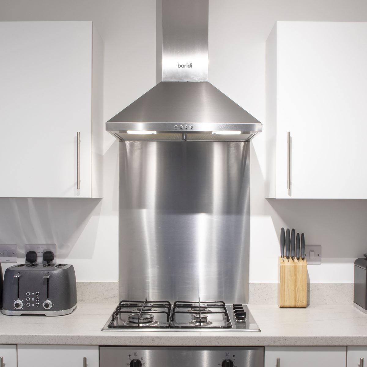 Sealey Baridi 60cm Splashback for Cooker Hoods, Extractor Fans, Range Hoods, Stainless Steel DH193