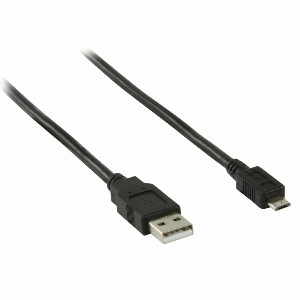 Nedis USB 2.0 Cable A Male to Micro B Male 2m Black CCGB60500BK20
