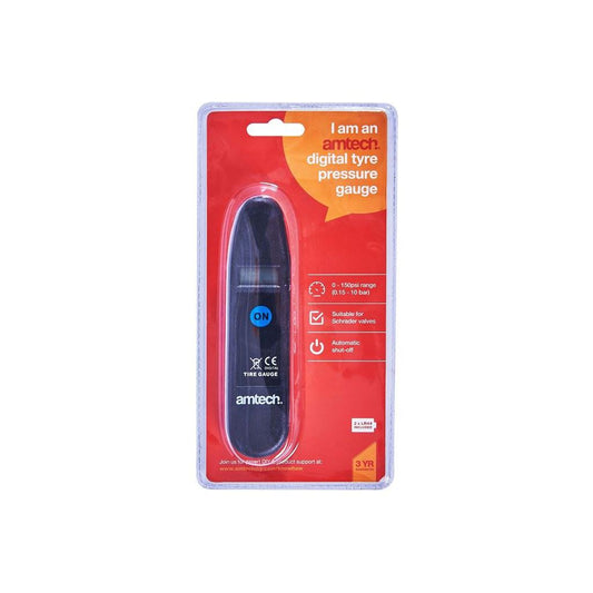 Amtech Digital LCD Tyre Car Pressure Gauge Tire Van Motorcycle Motor Bike Cycle - S5658