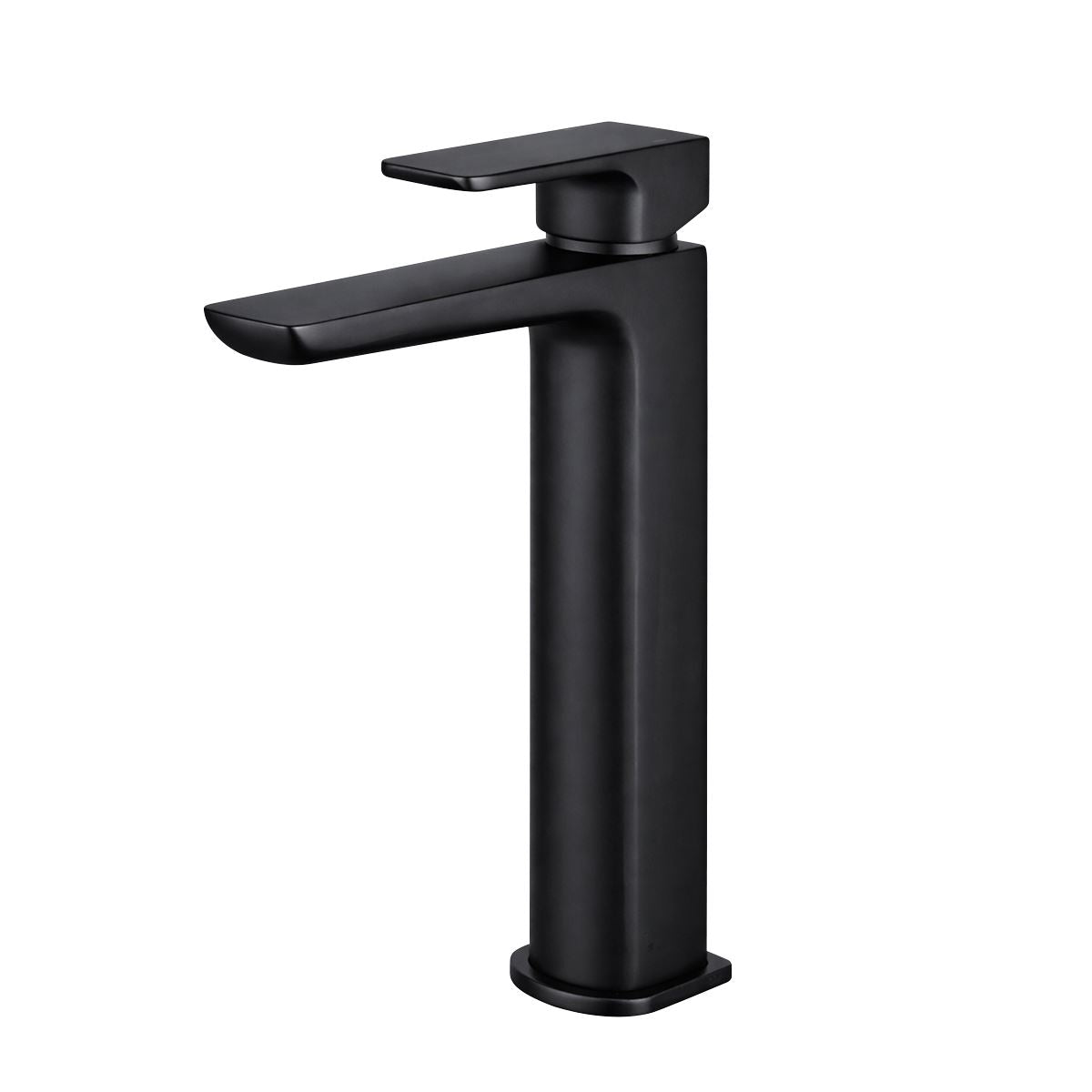 Baridi High Basin Mixer Tap with Clicker Waste - Matt Black DH395
