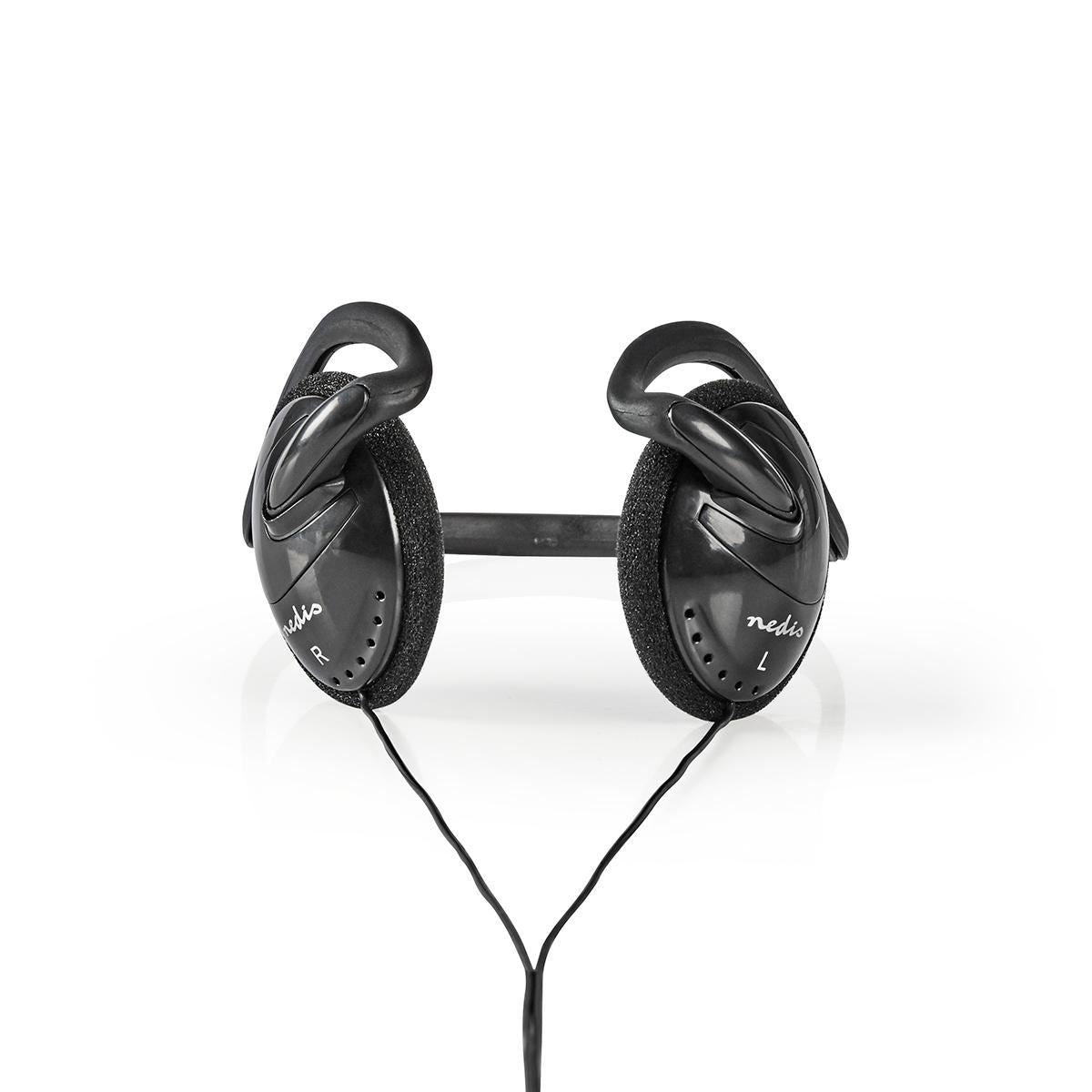 Nedis Wired Headphones 2.1m Round Cable On-Ear Black - HPWD1105BK