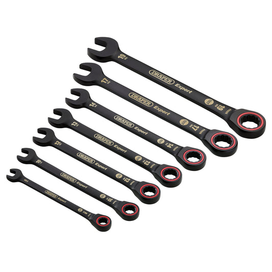 Draper 7 Piece Ratcheting Spanner Set Bk 8241MM/BK/7