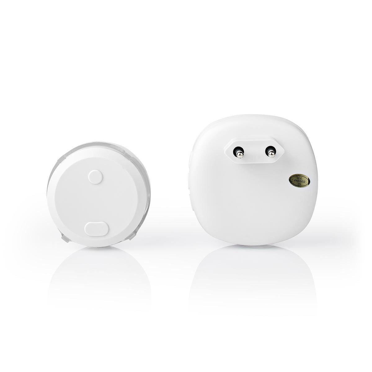 Nedis EU Wireless Doorbell Set Mains Powered 80dB Signal range 300m IP44 - DOORB222CWT
