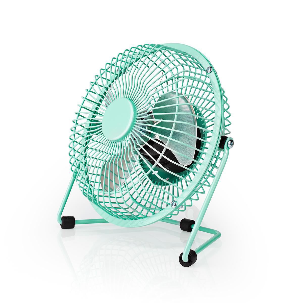 Nedis Metal Mini Fan 15cm Diameter USB Powered Turquoise - FNDK1TQ15