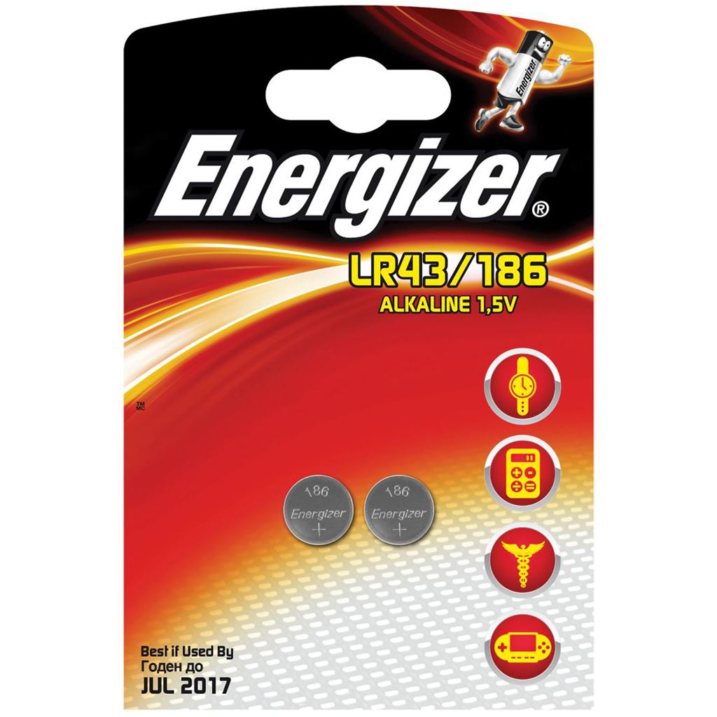 Energizer Alkaline battery LR43 1.5V 2-blister - EN-639319