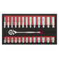 Sealey Ratchet Wrench & Socket Set 27pc 1/4"Sq Drive AK66721